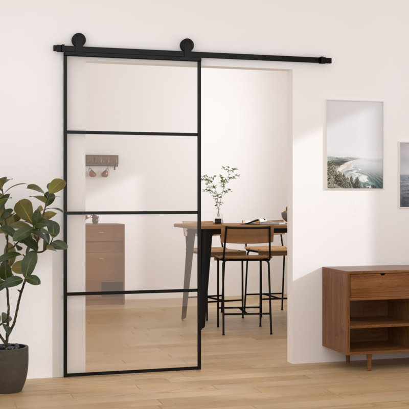 Amberann Glass Sliding Door, 205cm H x 90cm W