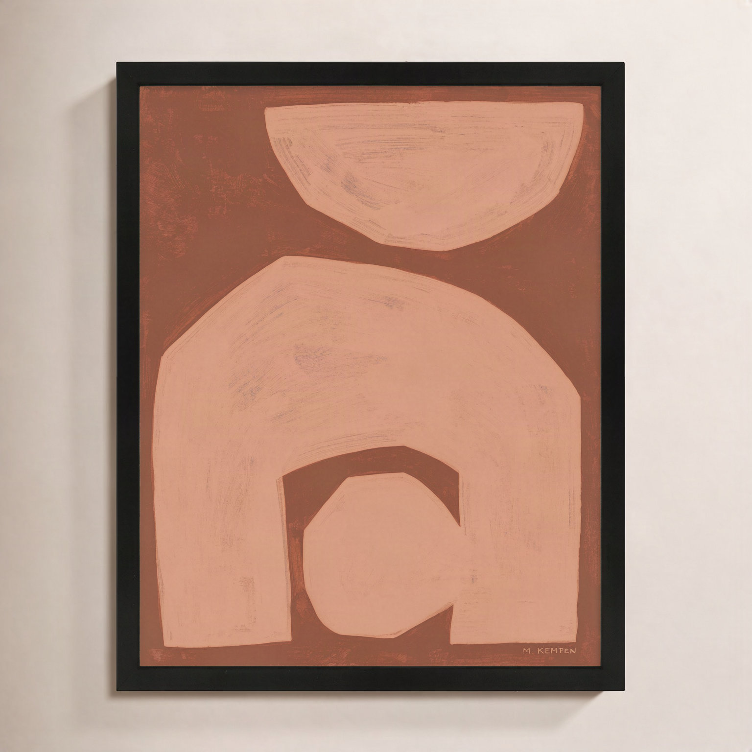 Module on Terra Cotta "Module 2" Print, 30'' H x 24'' W, Black