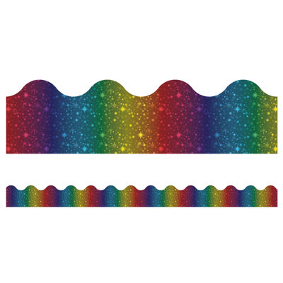 Bordure festonnée arc-en-ciel Sparkle and Shine