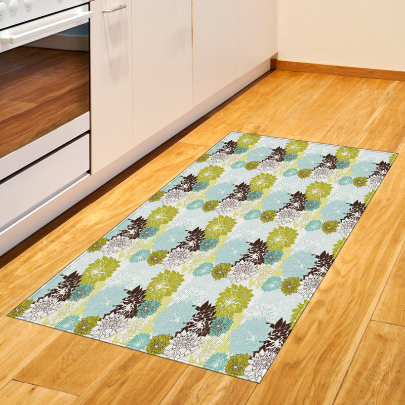 Floral High Density Long Fiber Poly Threads Decorative Area Rug Carpet, Rectangle 2'7" x 5'
