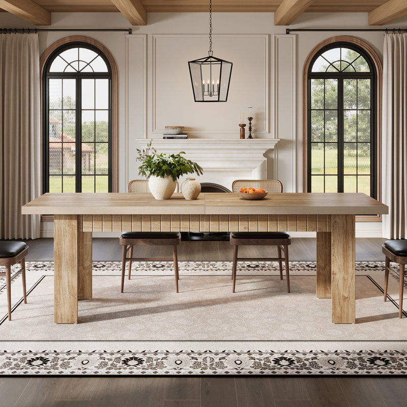 79" Dining Table for 6-8 People, Farmhouse Long Kitchen Table