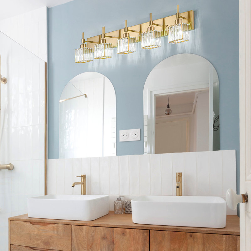 Corless Dimmable Vanity Light, 5, Gold