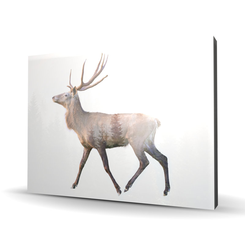 Cerf et forêt, toile - décoration intérieure inspirée de la nature