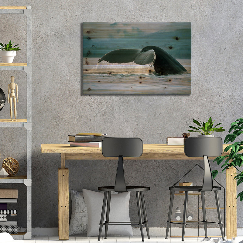 Rosecliff Heights Humpback Whale Tail, Alaska On Wood by Flip Nicklin ...