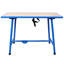 Banc de travail pliable, banc pour outils d'atelier, table d'assemblage de table de montage, capacité de charge de 660 lb, pour atelier, garage, bleu