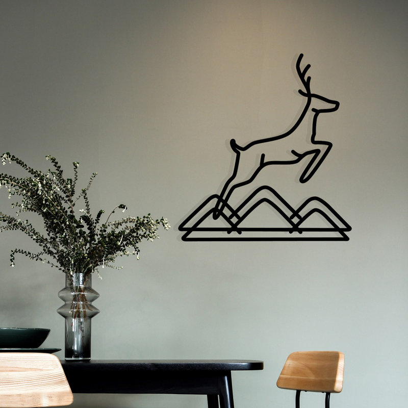 Elegant Decorative Metal Wall Accessory, Black Finish, 19.3 x 20.1 inches | 100% Metal Construction, Thickness: 0.05 inches | Perfect for Home Décor, Modern Aesthetic, Durable and Stylish Design