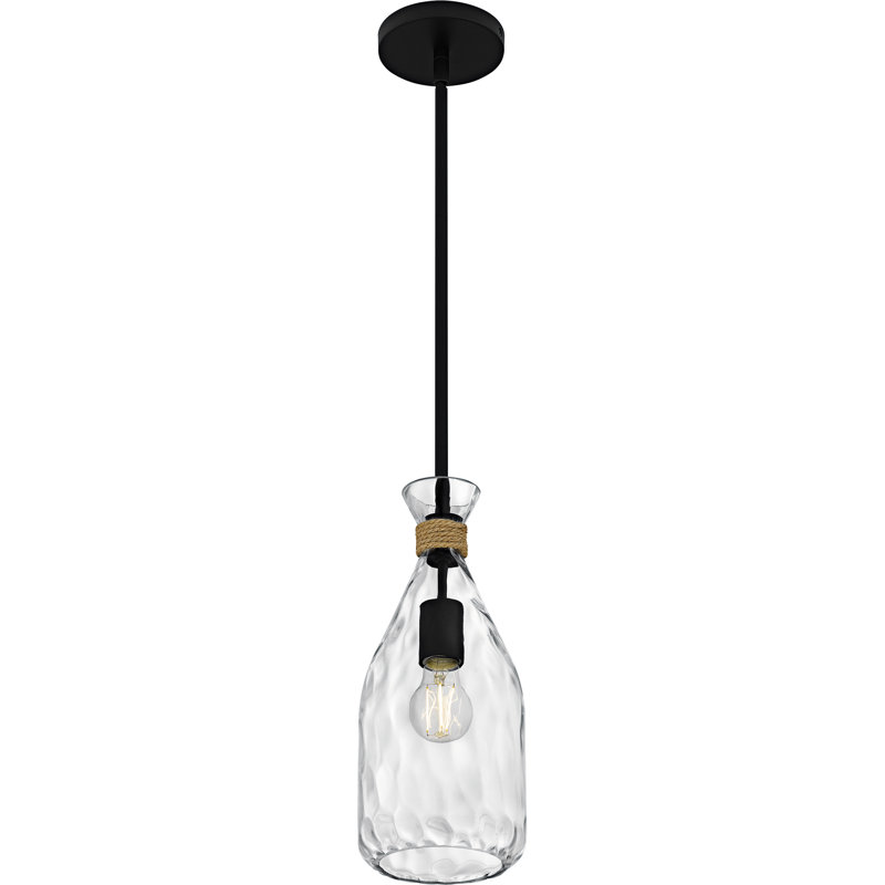 Mini-luminaire suspendu 1 lumière Govada, Matte Black