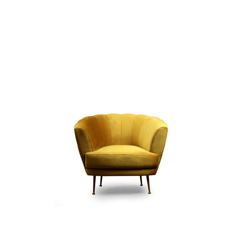 Fauteuil demi-tonneau en polyester 38,19 po Broughton
