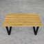 Brinegar Oak Metal Base Dining Table-983811963-983811961