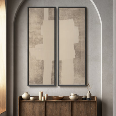 «Vintage Landscape Wall Art», ensemble de 2 toiles encadrées 20 x 60 pouces