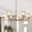 Lustre moderne 6 lumières à abat-jour Eton