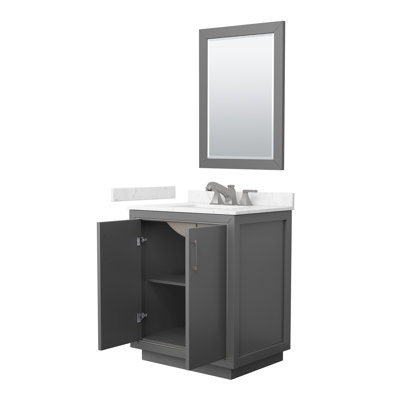Icon 30" Freestanding Single Bathroom Vanity with Cultured Marble Top