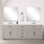 Meuble-lavabo double en chêne 84 po X P 22 po D, avec plateau en quartz blanc-1841030721-1841030727-1841030747