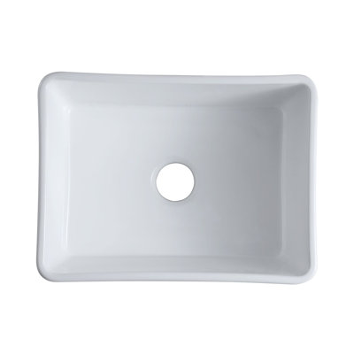 24.02'' L Single Bowl Ceramic Kitchen Sink