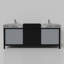 Zilara 80'' Double Bathroom Vanity with Marble Top