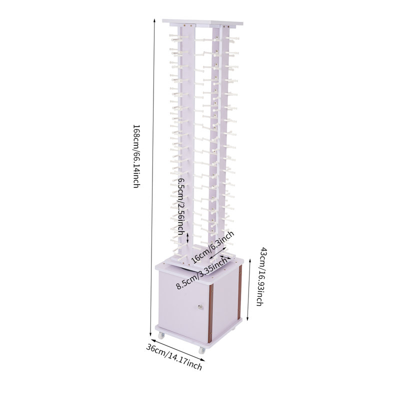 Rotating Glasses Storage Display Stand, Light Purple
