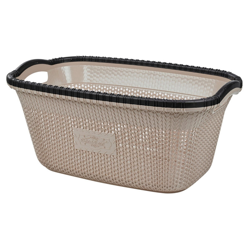 Rebrilliant Plastic Decorative Basket, Cappuccino