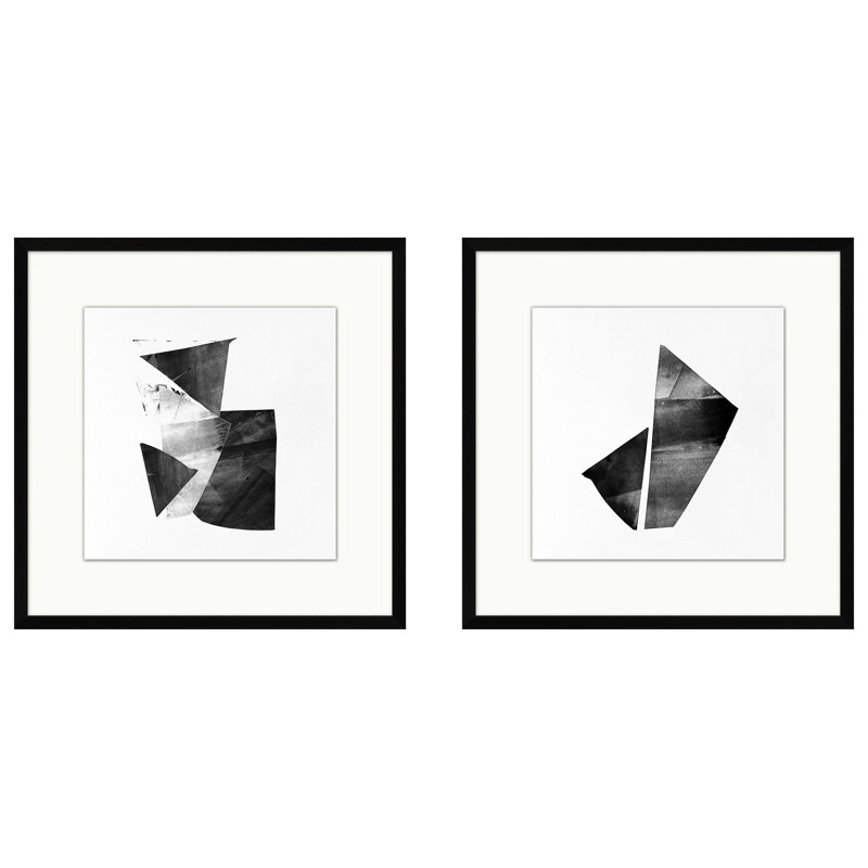 Shift Monoprint S2 Print, Black Framed