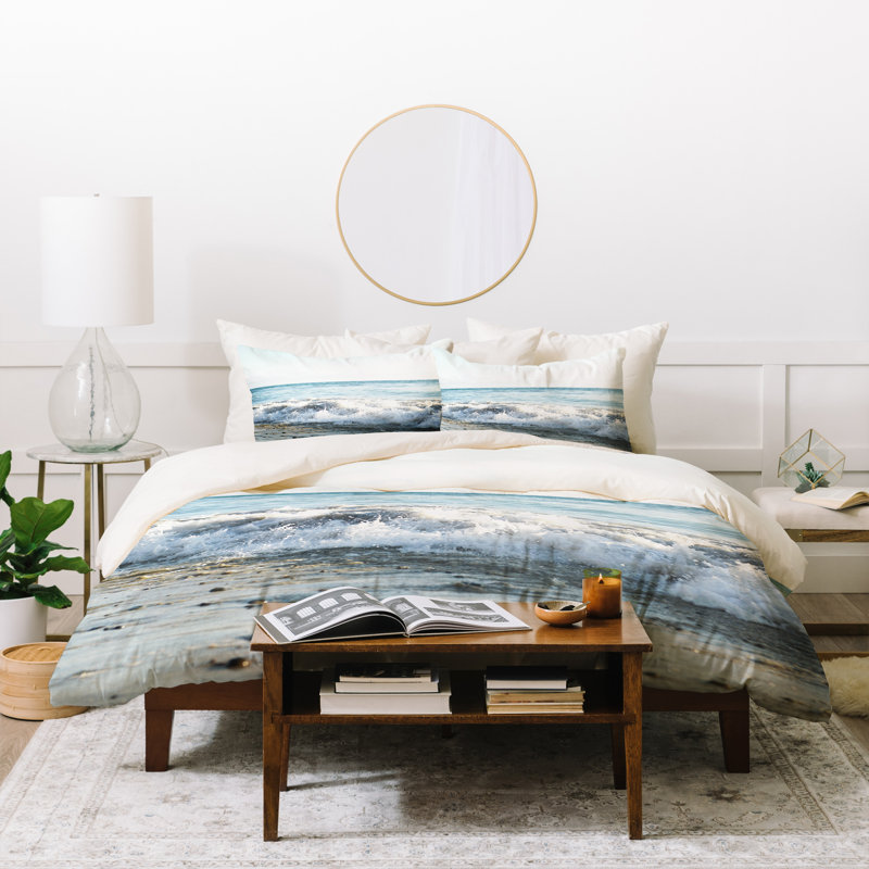 Coastal Polyester Duvet Cover, Twin Duvet Cover + 1 Standard Sham