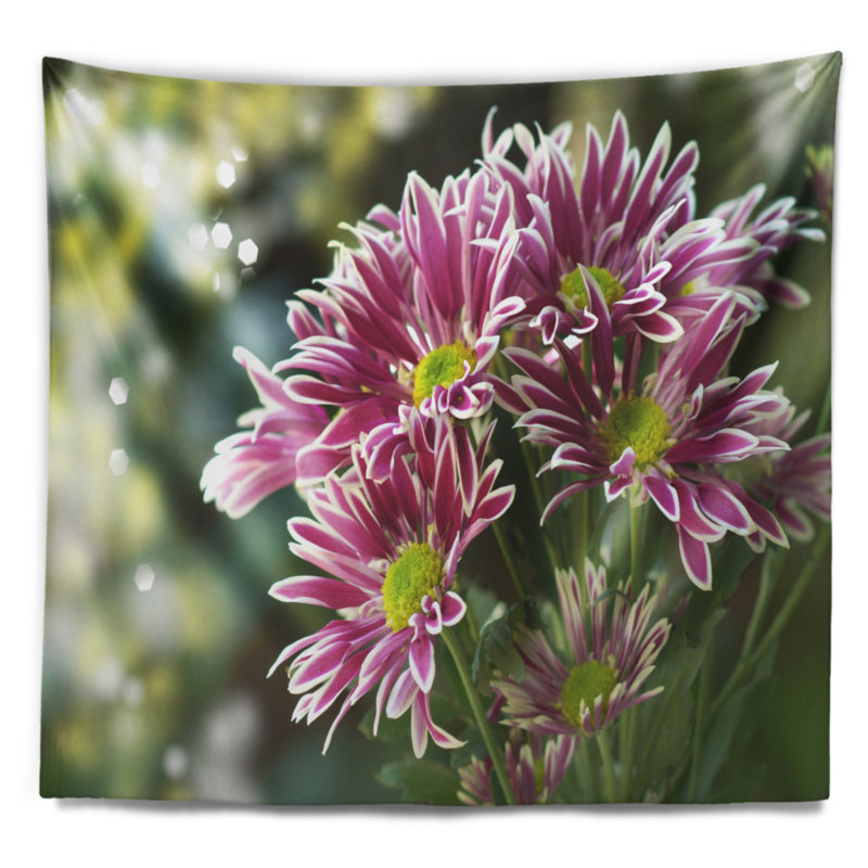 Tapisserie florale mauve, H 32 po x l 39 po