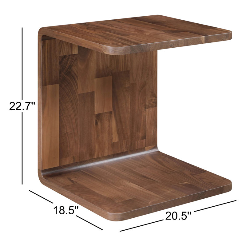 Carrie Side Table Walnut, Walnut