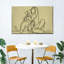 Femme aimant le chien, reproduction sur toile-1804406351