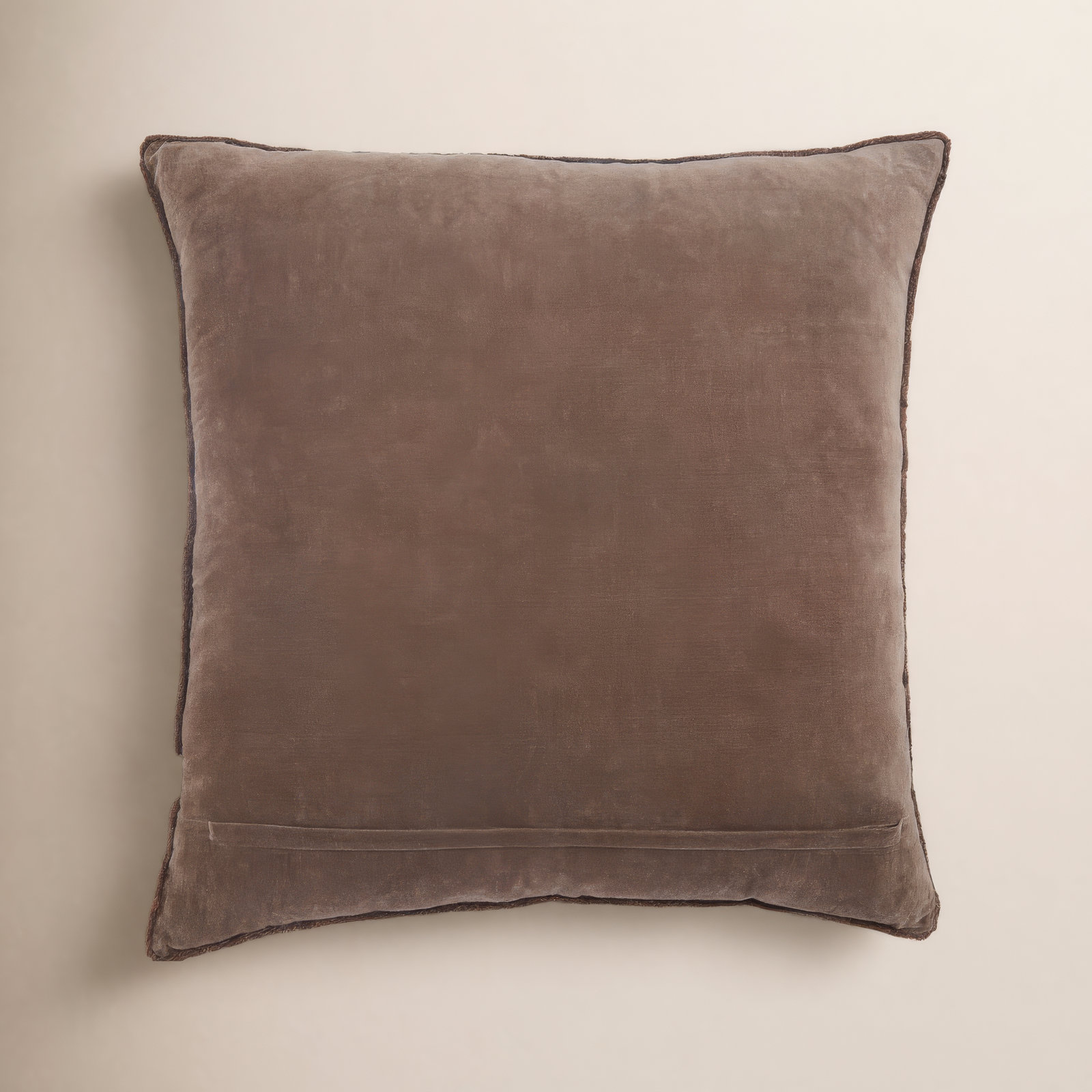 Kam Fringed Cotton Throw Pillow, Pillow Cover Only - No Insert, Dark Brown