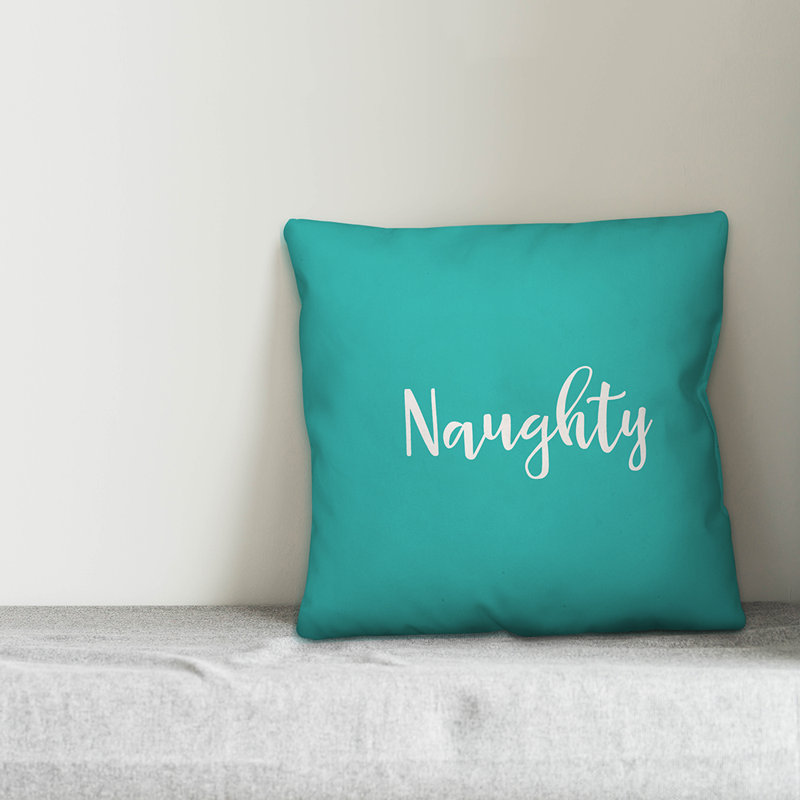  Coussin décoratif Naughty, Bleu sarcelle, Housse de coussin