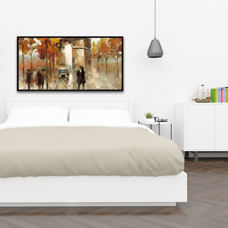 Arc de triomphe in autumn - 24"x48" Framed canvas