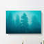 Teal Blue Forest In Abstract - Wrapped Canvas Painting-55358691