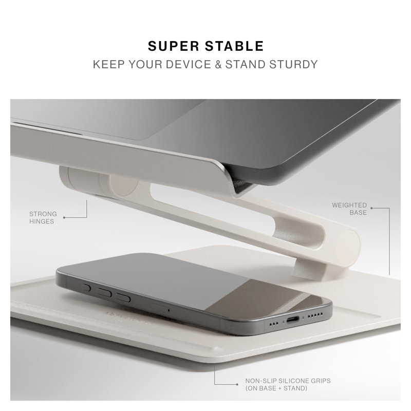 Metal Monitor Stand, White