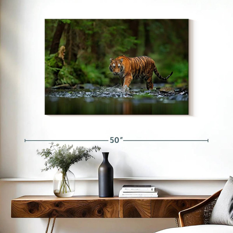 Brampt Tiger In The River, 26" H x 39" W
