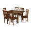 Ensemble de table à manger 5 pièces pour 4 personnes comprenant une table de salle à manger rectangulaire avec rallonge papillon et 4 chaises de salle à manger, acajou-903919127-850911299