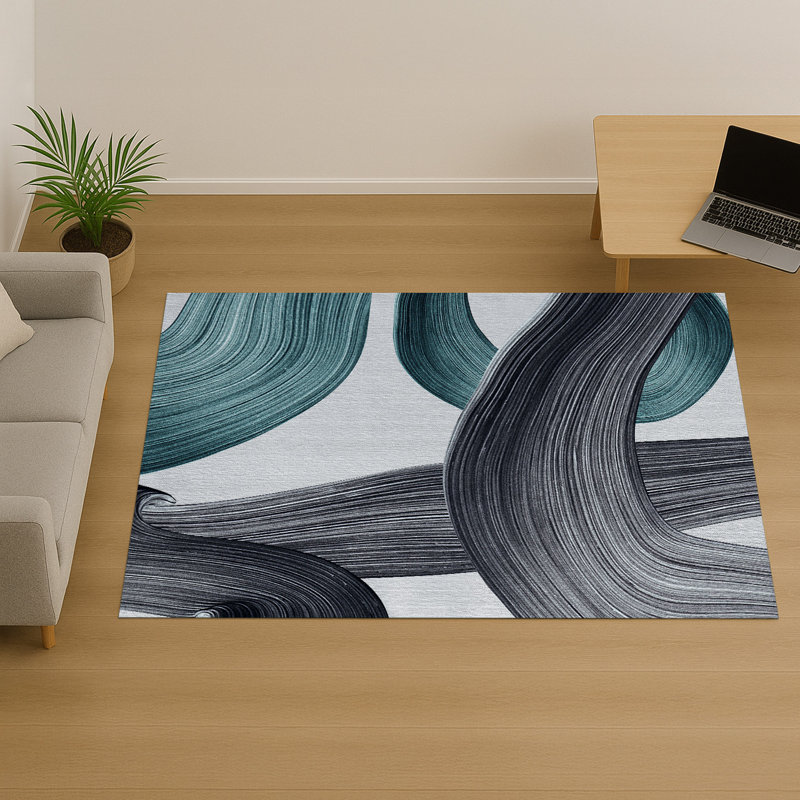 Abstract Area Rug, Rectangle 155 x 230 cm