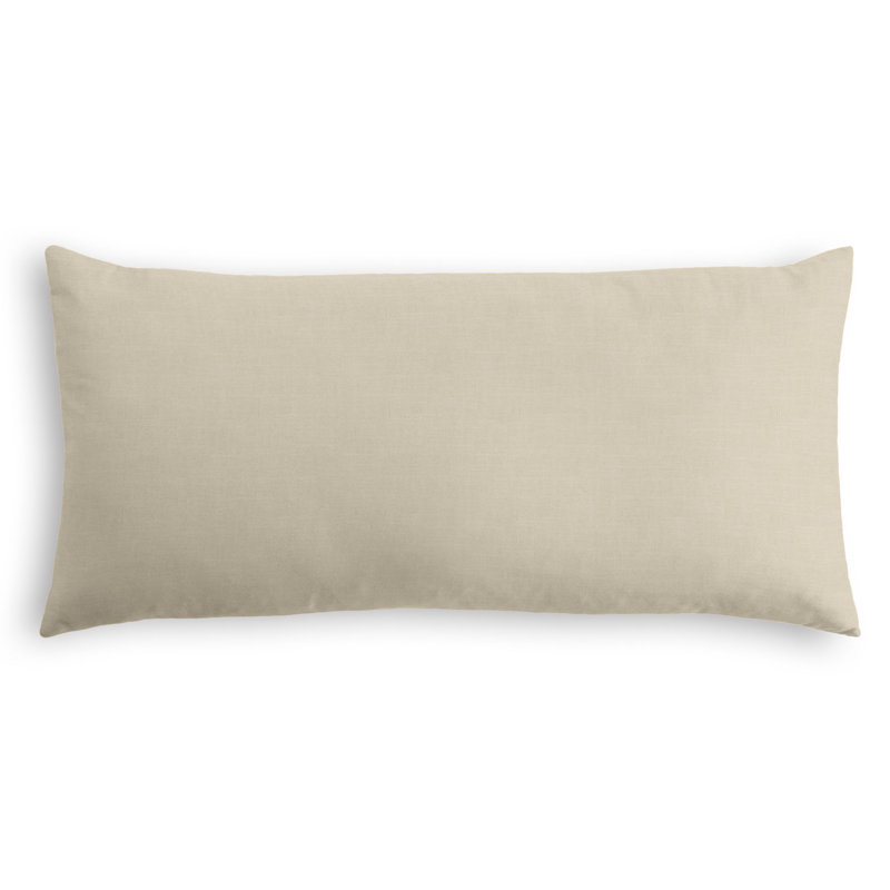 Housse de coussin rectangulaire et insert, 14 po x 36 po, Beige