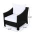 Fauteuil d'extérieur - noir avec coussins imperméables et fabrication en fer, 30 po x 33,5 po x 30 po, 35,03 lb (paire de chaises et fer à repasser, 2