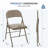 Fabric Padded Folding Chair, Upholstered Stackable Folding Chair Set-602085670