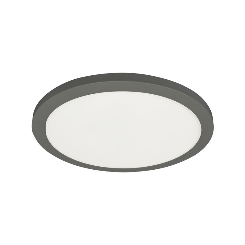 Plafonnier encastré Nashea, Noir mat, 9 po de diamètre