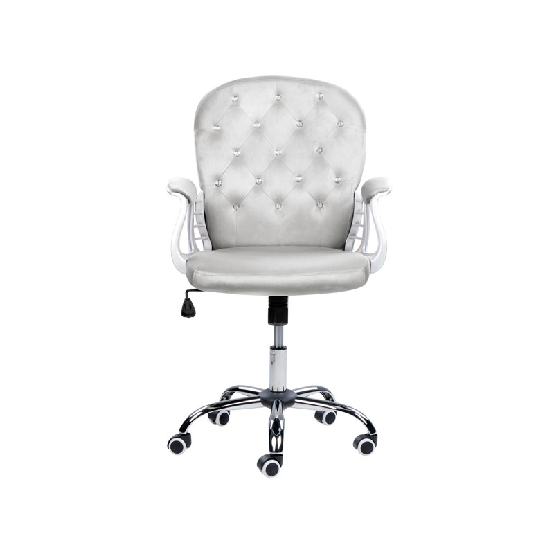 Leitersburg Velvet Office Chair, Grey
