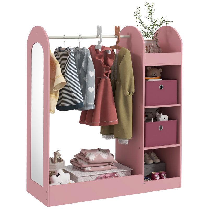 Annysa Kids Clothes Hanger Wardrobe, Pink 