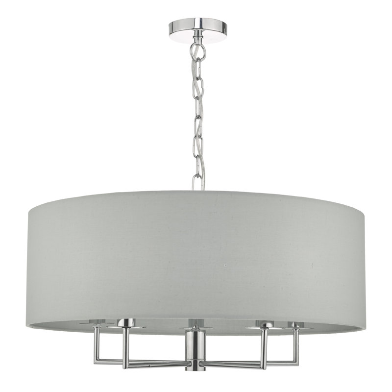 Abrego 5 - Light Polished Chrome Drum Pendant