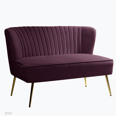 Fabric 46.97'' Reception Loveseat
