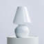 Lampe champignon en verre blanc