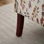 Fauteuil d'appoint de style moderne avec pieds en bois rétro, fauteuil d'appoint rembourré en tissu confortable, fauteuil d'appoint simple à motif floral