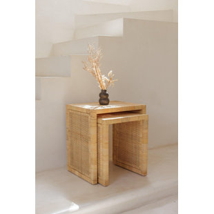 Tables gigognes en rotin Bali - Naturel