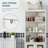 Tall Bathroom Storage Cabinet With 3 Tier Adjustable Shelves, Glass Door Cabinet