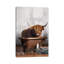 Highland Cow In The Tub by Domonique Brown - Print on Canvas-380338446-380338447