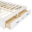Lit plateforme double avec 6 tiroirs de rangement-258640745