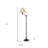 59" Swing Arm Floor Lamp With Beige Empire Shade-48196541