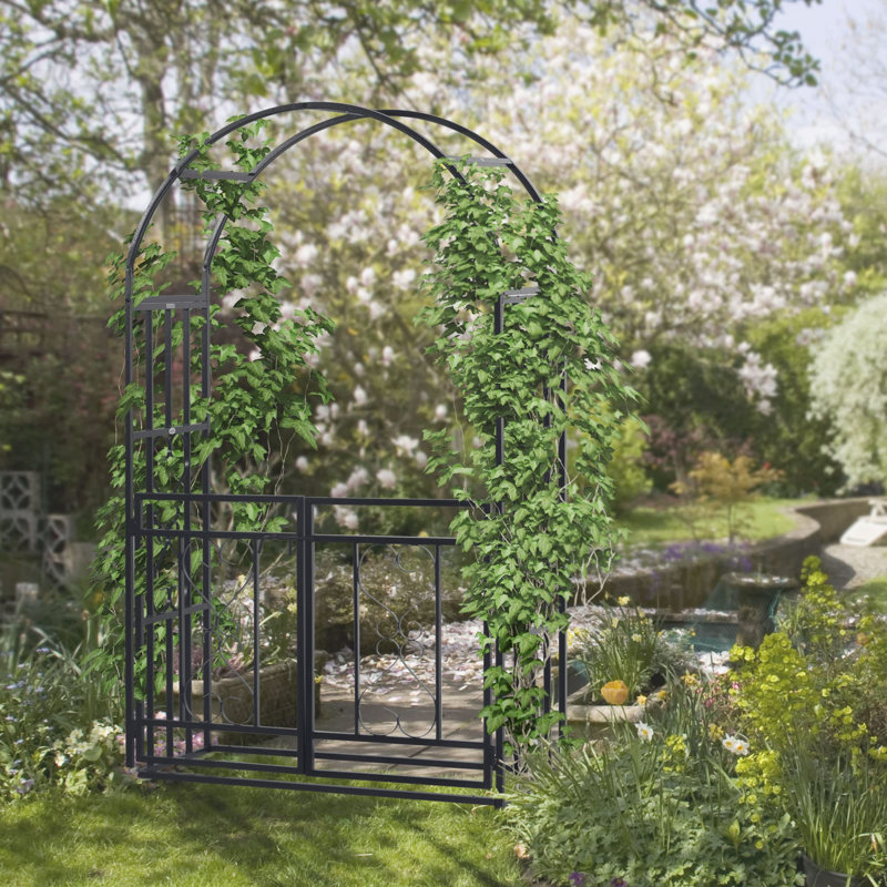 Tonnelle en acier avec barrière 44,9 "x P 19,7"